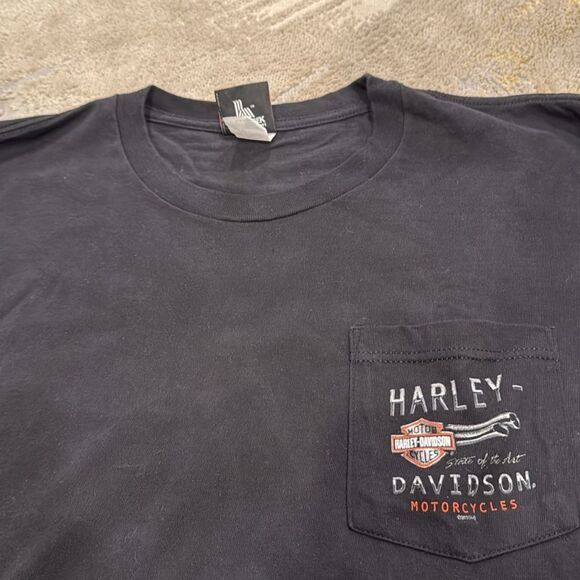 VTG  Harley Davidson Biker Wisconsin  T-Shirt Made in USA Large House Of Harley - Picture 3 of 9